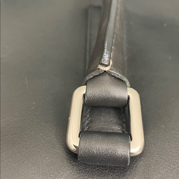 Coach Black Leather Handbag with Silver Accents